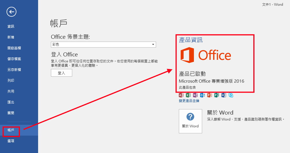 OFFICE認證查看